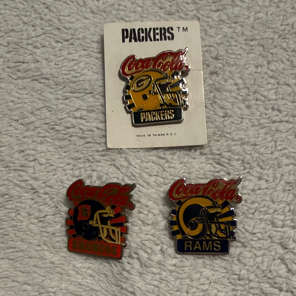 Coca-Cola collectible NFL Pins